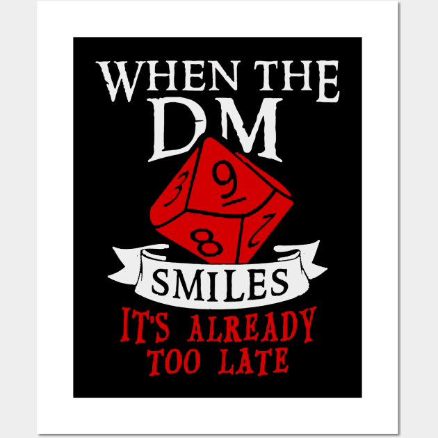 when the DM smiles Wall Art by hanespace